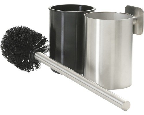 Toilettenbürste mit Behälter und Wandhalterung