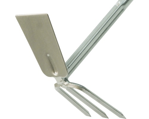 Kombinationshacke mit drei Zinken und einem Blatt