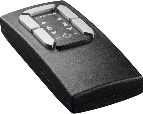 Schwarze Fernbedienung mit verschiedenen Tasten zur Steuerung von Funktionen