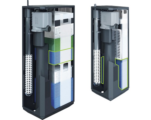 Innenfilter für Aquarien mit Filtermedien