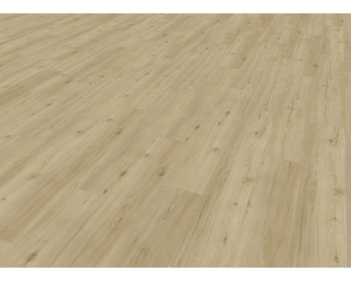 Nahaufnahme von hellem Laminatboden mit Holzstruktur