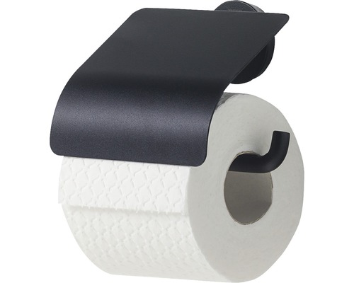 Toilettenpapierhalter aus Metall mit Papierrolle