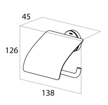 Toilettenpapierhalter Urban mit Deckel schwarz
