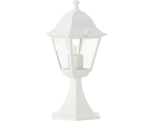 Weiße Sockelleuchte für den Außenbereich