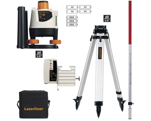 Laserliner Rotationslaser Set mit Stativ, Messlatte und Zubehör