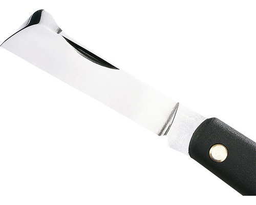 Okuliermesser mit gerader Klinge und schwarzem Griff