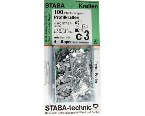 Packung Profilkrallen inklusive Stifte und Anfangskrallen von Staba