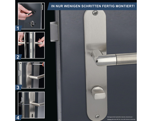 Montageanleitung für Türbeschläge mit wenigen Schritten