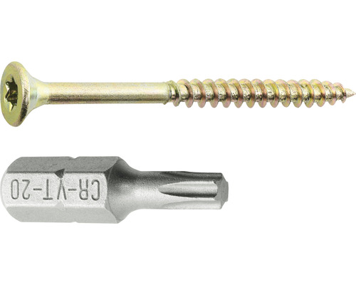 Holzschraube mit passendem Bit