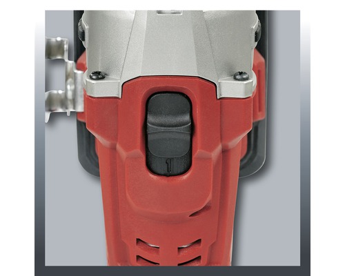 Detailaufnahme eines Trennschleifers mit Schalter