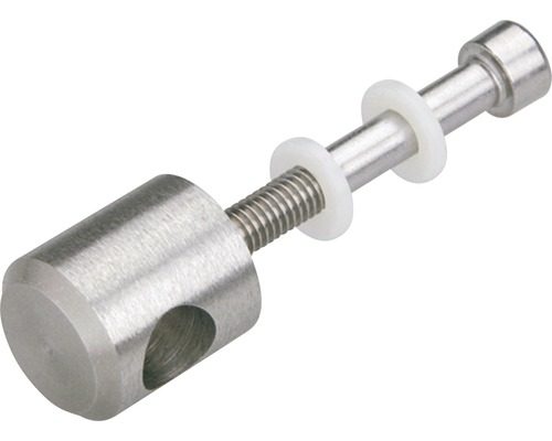 Abstandshalter aus Edelstahl mit Gewinde und Kunststoffscheiben