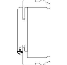 Komplettzarge Pertura Kiefer lackiert 198,5x61,0x12,0 cm Links-thumb-3