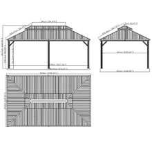 Pavillon SOJAG Messina 12x20 588 x 353 cm anthrazit