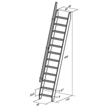 Wangentreppe Pertura Adara gerade 12 Stufen/13 Steigungen B.58 cm Fichte-thumb-5 Wangentreppe Pertura Adara gerade 12 Stufen/13 Steigungen B.58 cm Fichte-thumb-5
