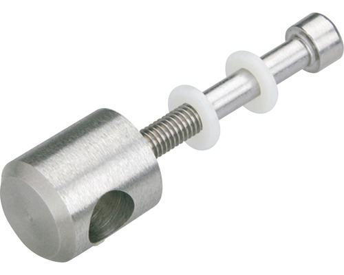 Abstandshalter aus Edelstahl mit Gewinde und Kunststoffscheiben