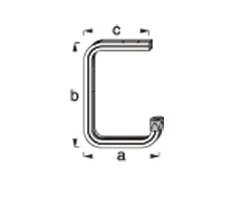 Abbildung eines C-Profils mit Maßangaben