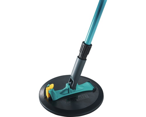 Wischmop mit rundem Teller und Teleskopstiel
