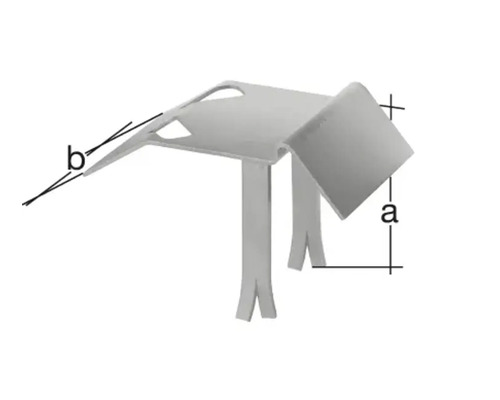 Dachziegelabdeckung mit Maßangaben