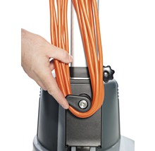Detailansicht einer Reinigungsmaschine mit Kabelaufwicklung