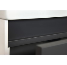 Badmöbel-Set Sanox Evora BxHxT 81 x 170 x 45,5 cm Frontfarbe anthrazit matt mit Waschtisch Keramik weiß und Waschtischunterschrank Waschtisch Spiegel mit LED-Beleuchtung-thumb-6
