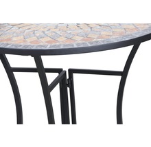 Balkontisch Siena Garden Prato Stein Mosaikoptik 70x35x71 cm grau
