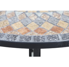 Balkontisch Siena Garden Prato Stein Mosaikoptik 70x35x71 cm grau