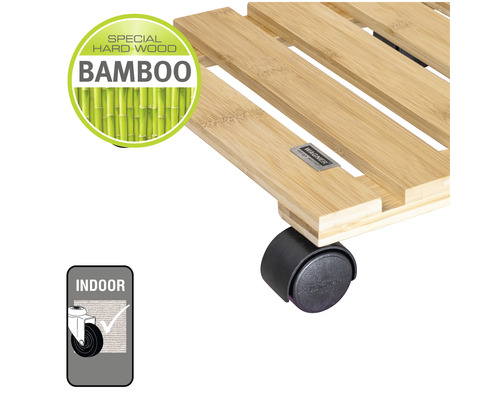 Rolluntersetzer aus Bambusholz für den Innenbereich