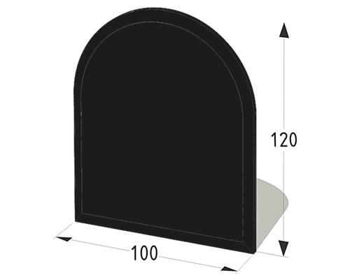 Schreibtisch-Kabeldurchlass mit den Maßen 100 x 120 Millimeter