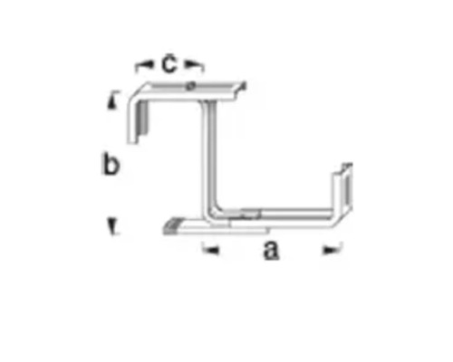 Zeichnung eines Profils mit den Massen a, b und c.