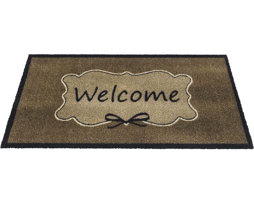 Fußmatte mit Willkommensgruß und Schleife
