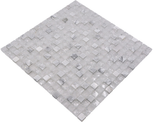 Mosaikfliese aus Marmor und Glas