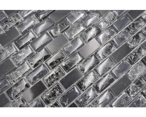 Mosaikfliese aus Glas und Stein