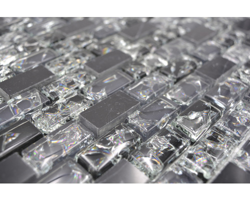 Mosaikfliese aus Glas und Stein