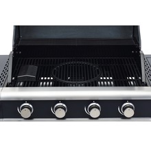 Gasgrill mit Grillrost, Warmhalterost, Pizzastein und Reinigungsbürste