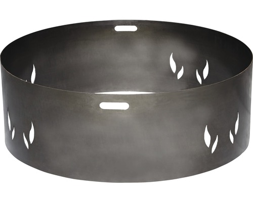 Feuerkorb aus Stahl mit Flammenmuster