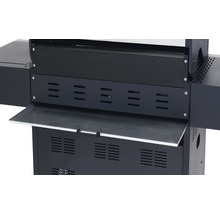 Detailansicht eines Grillwagens mit Ablagefläche