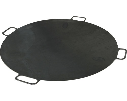 Grillplatte aus Stahl mit Griffen