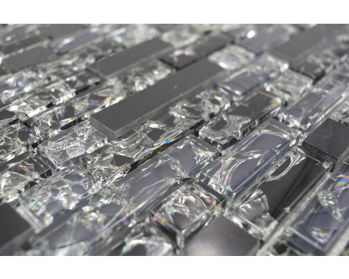 Mosaikfliese aus Glas und Stein