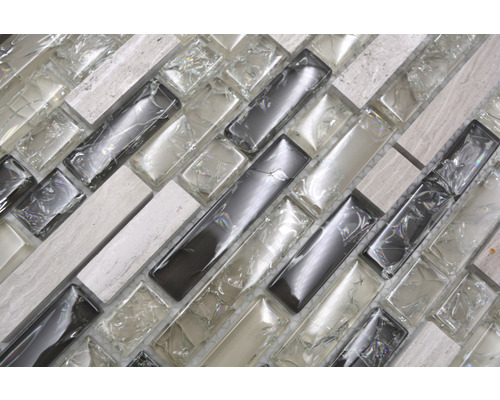 Mosaikfliese aus Glas und Stein