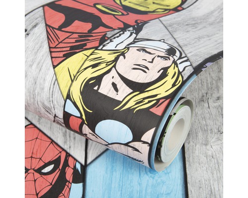 Tapetenrolle mit Marvel Comic Motiven