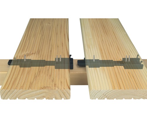Terrassendielenverbinder zur Befestigung von Holzdielen