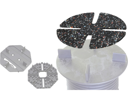 Stelzfuß mit Zubehör für Terrassenbau