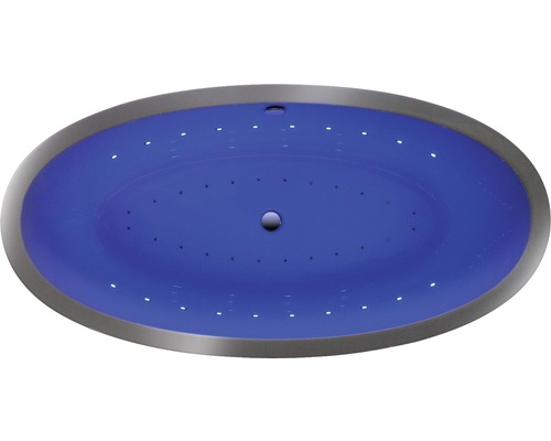 Ovaler Whirlpool mit Düsen und Lichtpunkten
