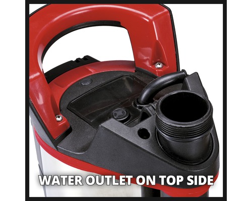 Wasserablauf oben an der Wasserpumpe