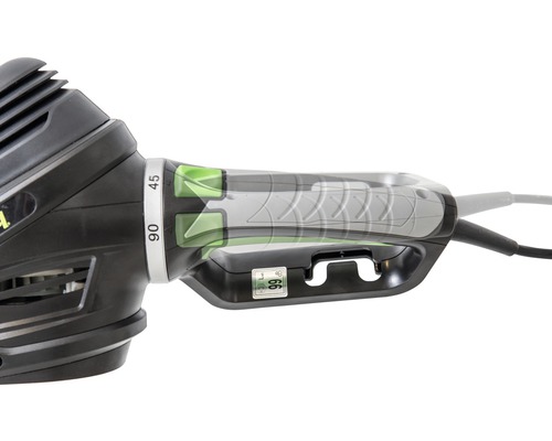 Detailansicht eines Winkelschleifers mit verstellbarem Griff