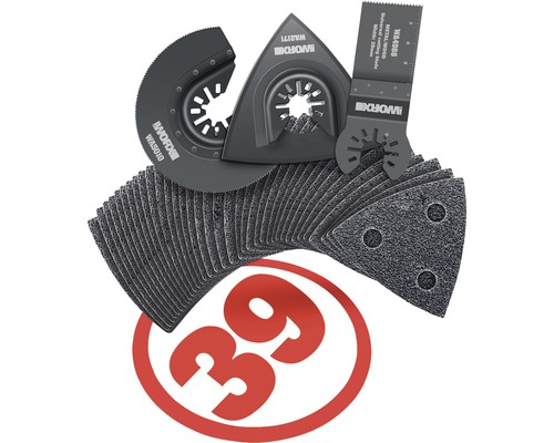Worx Multitool Zubehör Set, 39-teilig