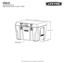 Lifetime Kühlbox mit den Abmessungen