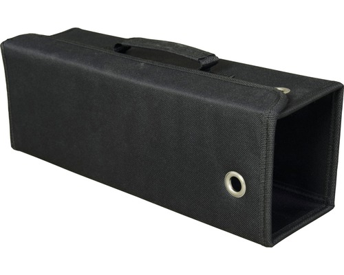 Schwarze Werkzeugtasche aus Stoff mit Tragegriff