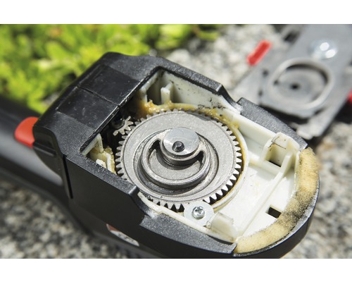 Innenansicht eines Getriebes mit Zahnrädern und Mechanik