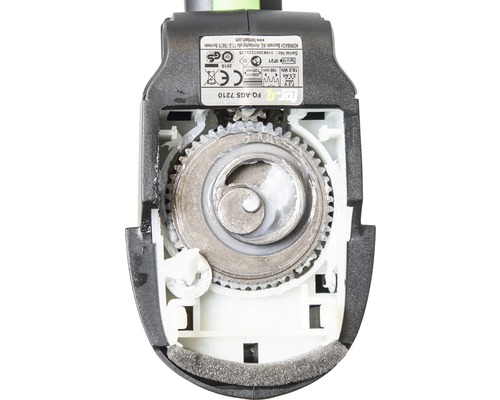 Innenansicht eines Geräts mit Zahnradmechanismus